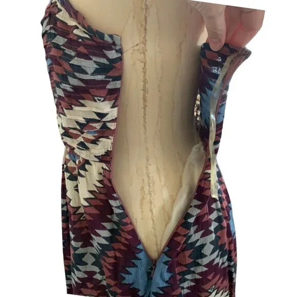 Billabong Davenport Aztec Tribal Print Dress Womens SIze Large - Picture 5 of 8